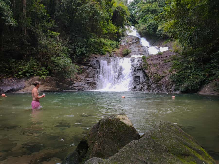 Bamboo Rafting, Waterfall, lunch, Elephant, and Turtle Tour - Kiang Koo Creek bamboo rafting: calm water and close-to-nature time