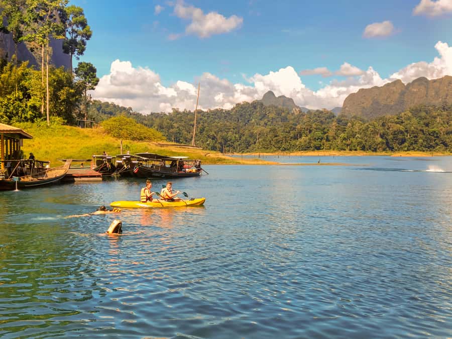 From Khao Lak: Khao Sok & Cheow Lan Lake Tour with Kayaking - Rajjaprabha Dam and the Long-Tail Boat Ride: Where the Day Becomes Visual