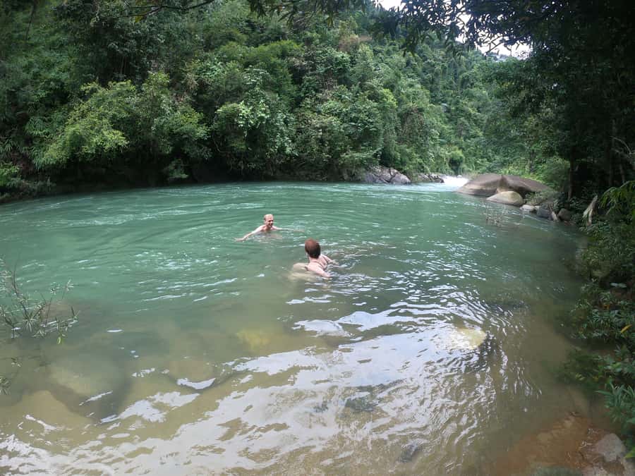 From Khao Lak: Khao Sok Jungle Hike & River Tour - The cool-down stream stop: where the hike turns into a swim break