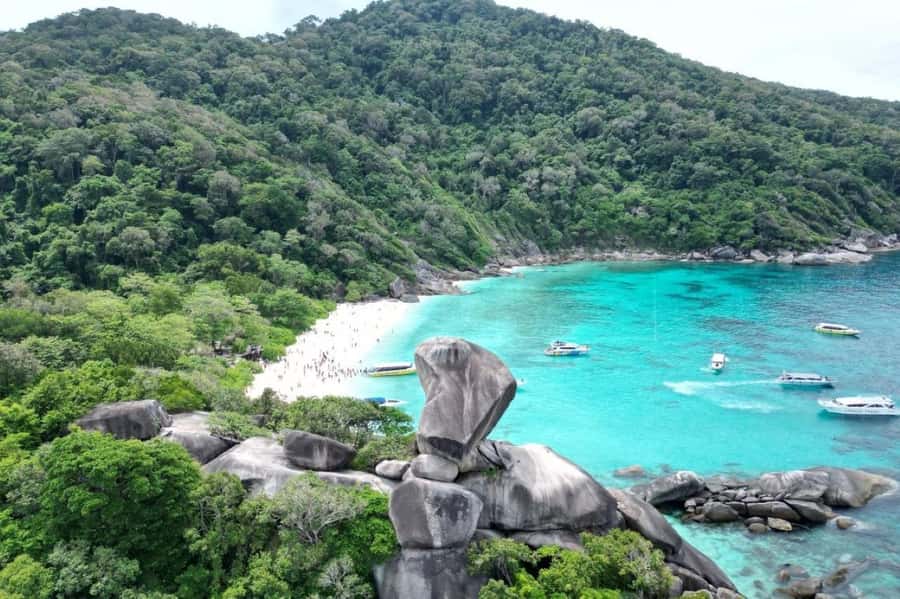 From Khao Lak & Phuket: Similan Islands Snorkeling Day Trip - Sailing Rock and Island 8: the views before the water