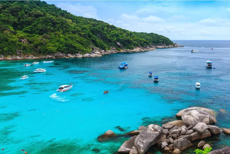From Khao Lak: Similan Islands Day Trip with Snorkeling - The speedboat run and the sailboat-rock views: fast, scenic, and weather-dependent