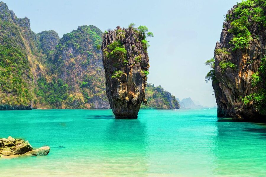 Khao Lak: Private Long-Tail Boat Trip to James Bond Island - Hong Island lagoons: snorkeling gear and real swim time