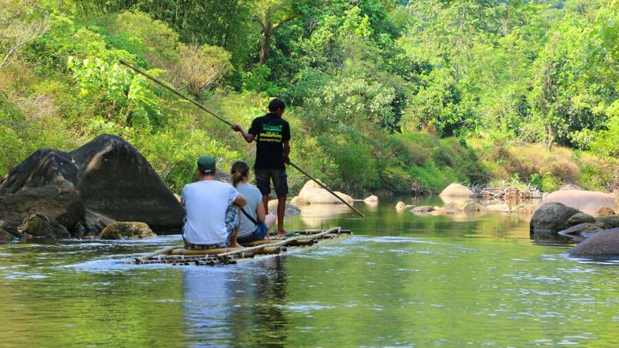 Khao Lak: Raft Expedition & Sea Turtle Conservation Center - Ton Pling Waterfall: The Cool-Down Stop (Crowds, Slippery Rocks, and Swim Time)