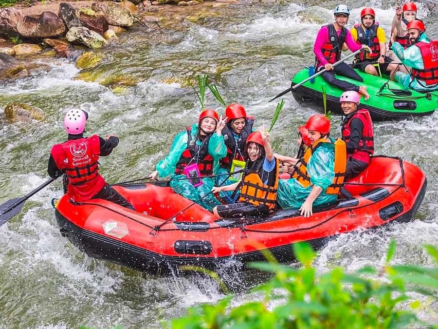 KhaoLak:ATV, ZipLine, & Rafting Adventure Monkey Cave Temple - Song Phraek River rafting: 5.5 km to 9 km and the wet reality