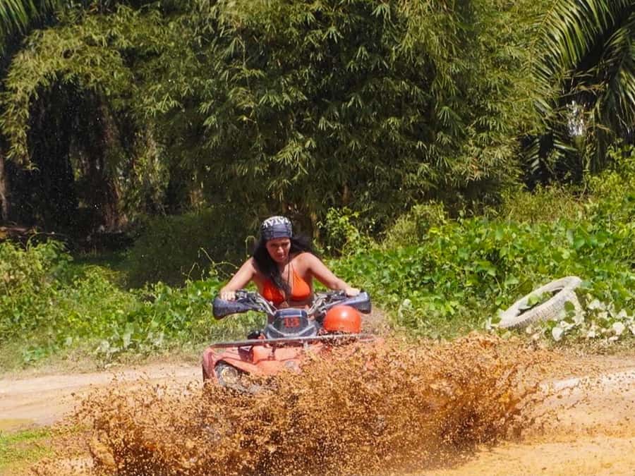 KhaoLak:ATV, ZipLine, & Rafting Adventure Monkey Cave Temple - ATV riding for 30 minutes: how to stay safe and still go wild