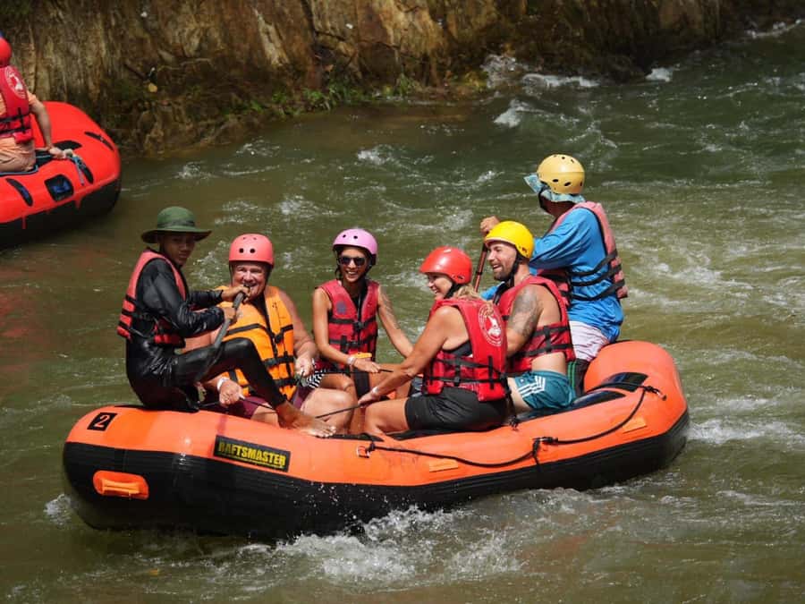 KhaoLak :White Water Rafting ,Monkey Cave, Elephant Bathing - Khao Lak to Phang Nga: what the long van day actually feels like